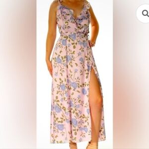 New Fame And Partners Pink Floral Maxi 6
